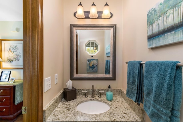 bathroom featuring vanity