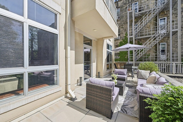 view of patio / terrace featuring outdoor lounge area