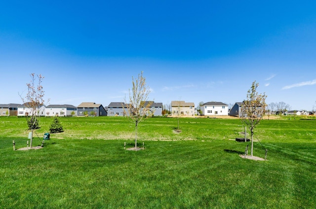 view of community featuring a residential view and a yard