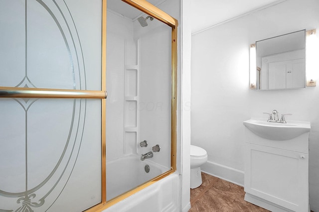 512 Henry St, Marion, OH 43302 - bathroom with vanity,  shower combination, baseboards, and toilet