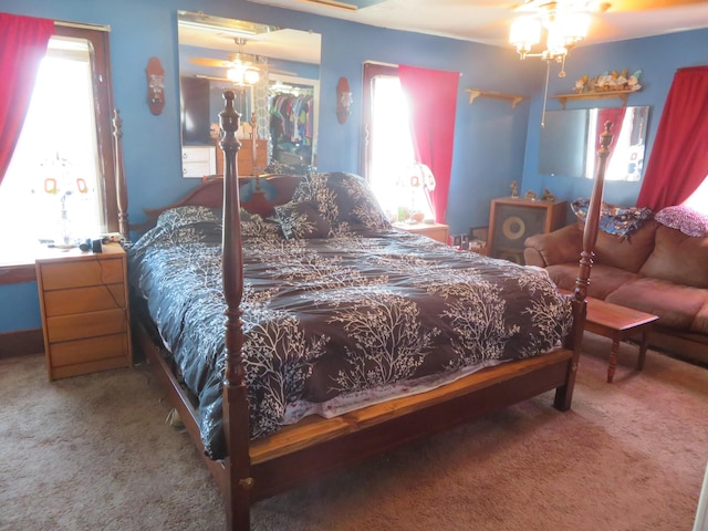 view of carpeted bedroom