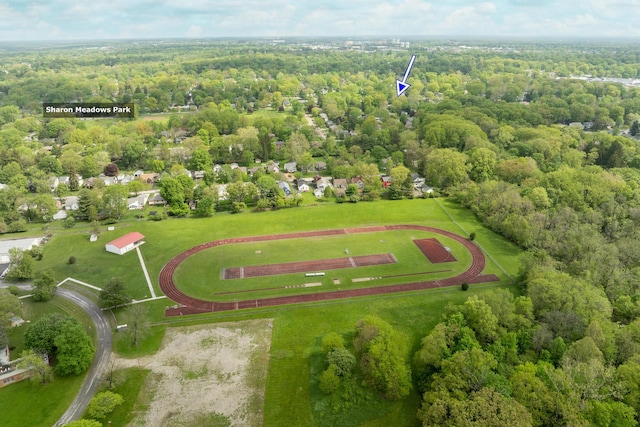 5308 Sharon Ave, Columbus, OH 43214 - aerial view of a heavily wooded area