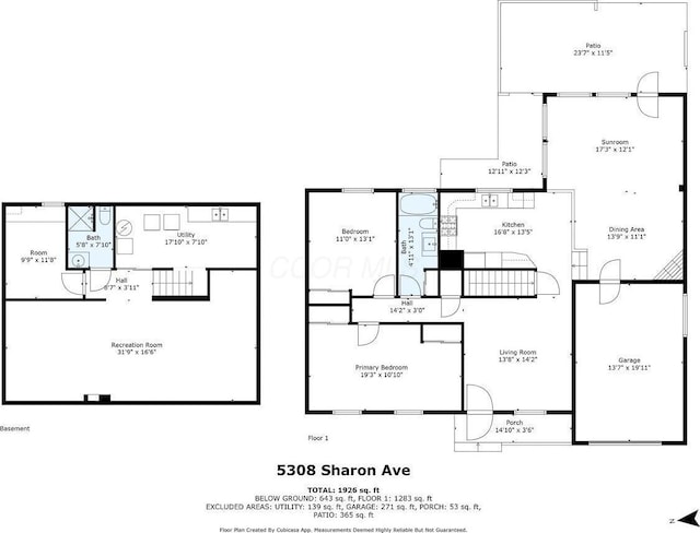 5308 Sharon Ave, Columbus, OH 43214 - room layout