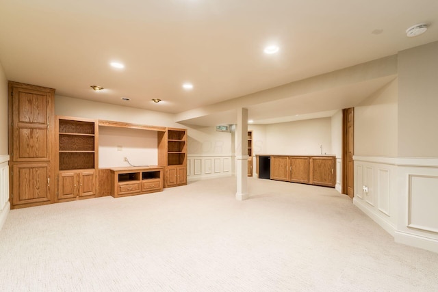 12385 Woodsfield Cir E, Pickerington, OH 43147 - finished below grade area with carpet floors, a wainscoted wall, and a decorative wall