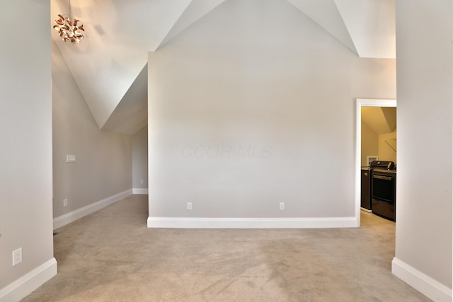 1012 Ewing Aly, Columbus, OH 43201 - bonus room with separate washer and dryer, lofted ceiling, and light carpet
