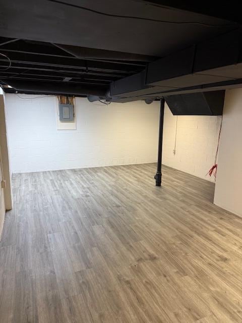 302 Saint Andrews Dr Unit 302, Dublin, OH 43017 - finished below grade area featuring electric panel and wood finished floors