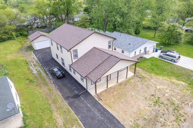 view from above of property