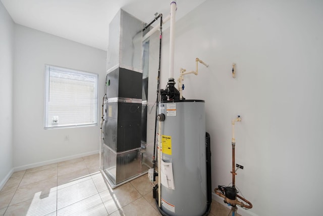 utilities with water heater and heating unit