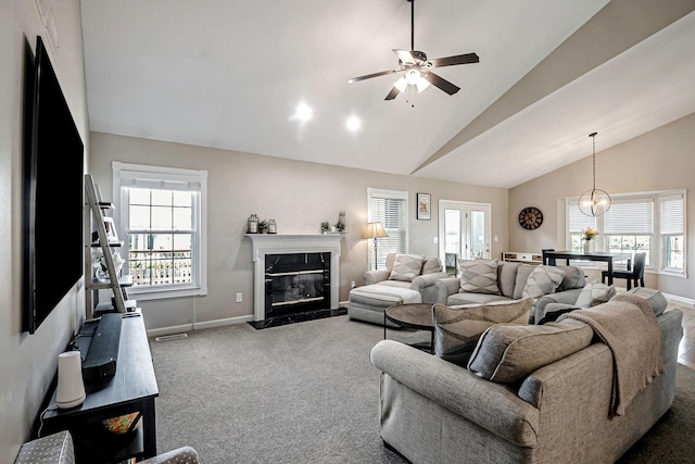 3622 Boathouse Dr, Hilliard, OH 43026 - living area with baseboards, plenty of natural light, and carpet floors