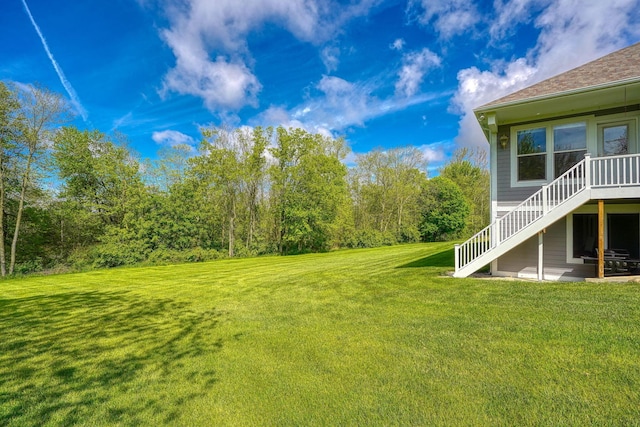 2051 River Rd, Delaware, OH 43015 - view of grassy yard with stairs