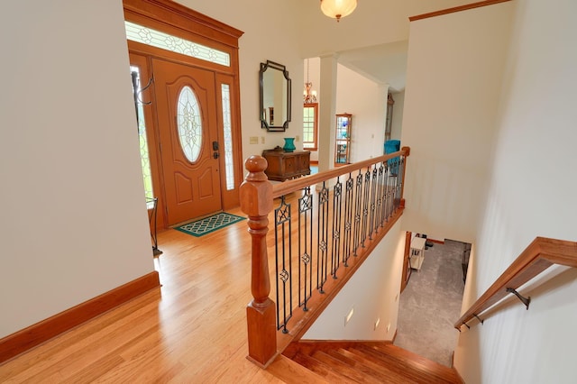 2051 River Rd, Delaware, OH 43015 - foyer featuring wood finished floors and baseboards