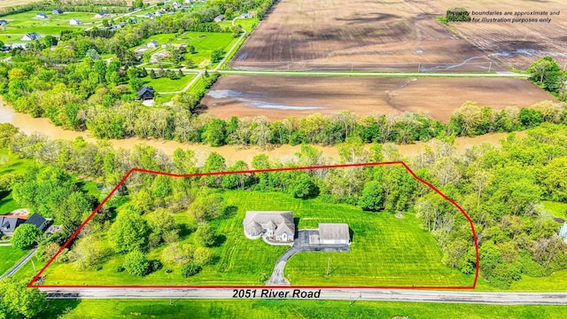 2051 River Rd, Delaware, OH 43015 - view of property location with property boundaries highlighted