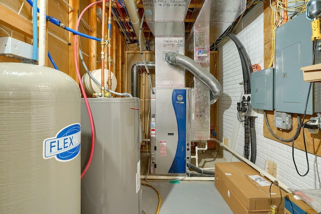 2051 River Rd, Delaware, OH 43015 - utility room featuring electric water heater and electric panel