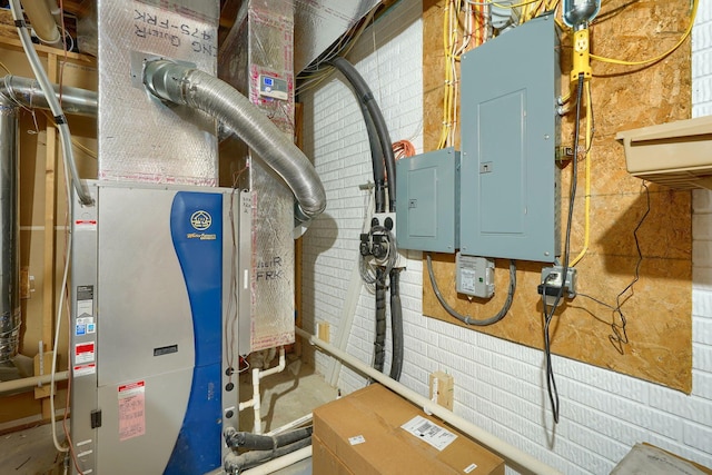 2051 River Rd, Delaware, OH 43015 - utility room with electric panel and heating unit