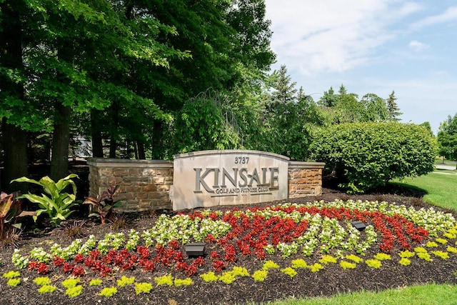 view of community sign