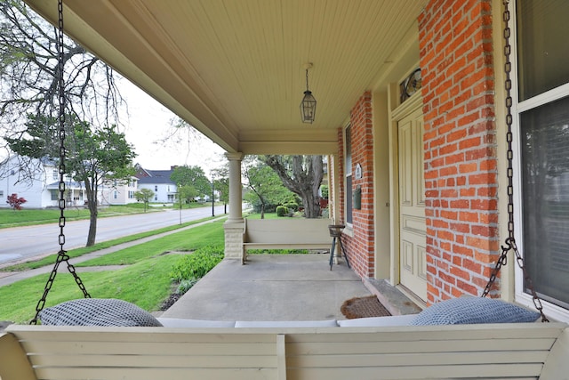 view of patio / terrace with covered porch
