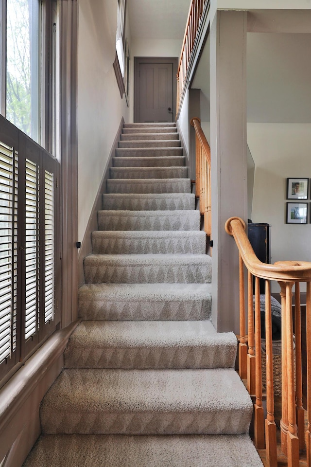 view of stairs