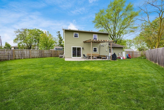 5392 Grandon Dr, Hilliard, OH 43026 - back of house with a pergola and a patio area