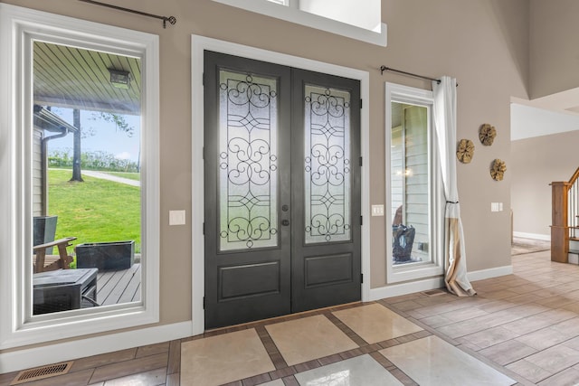 39403 State Route 689, Albany, OH 45710 - foyer with french doors and baseboards