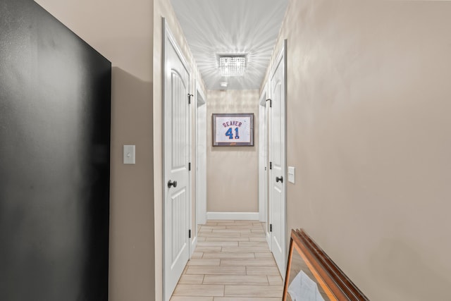 39403 State Route 689, Albany, OH 45710 - hallway with wood tiled floors and baseboards