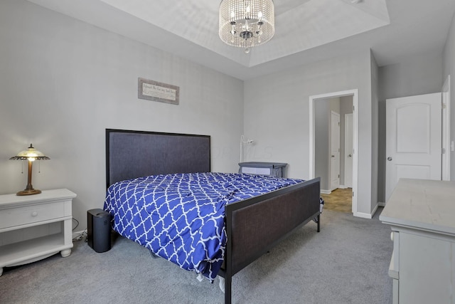 149 Broadmoore Blvd, Pataskala, OH 43062 - carpeted bedroom featuring baseboards and a chandelier