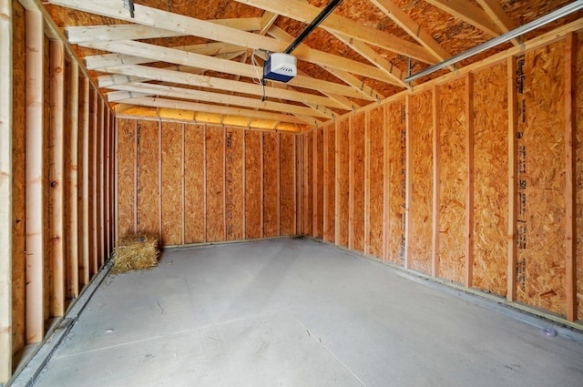 storage room with a garage