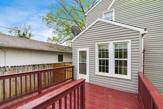 wooden deck with fence