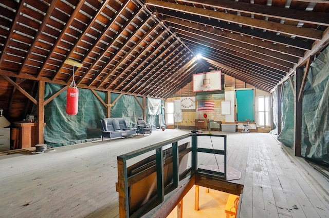view of attic