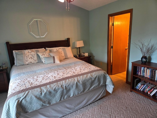 bedroom with carpet