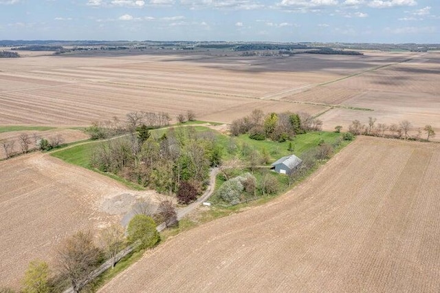 bird's eye view with a rural view