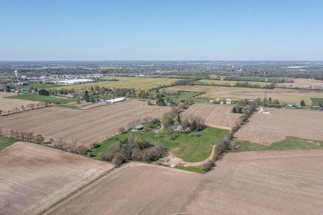 drone / aerial view featuring a rural view