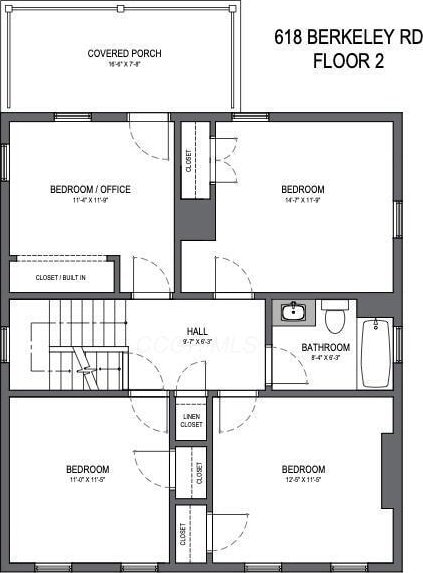 618 Berkeley Rd, Columbus, OH 43205 - home floor plan