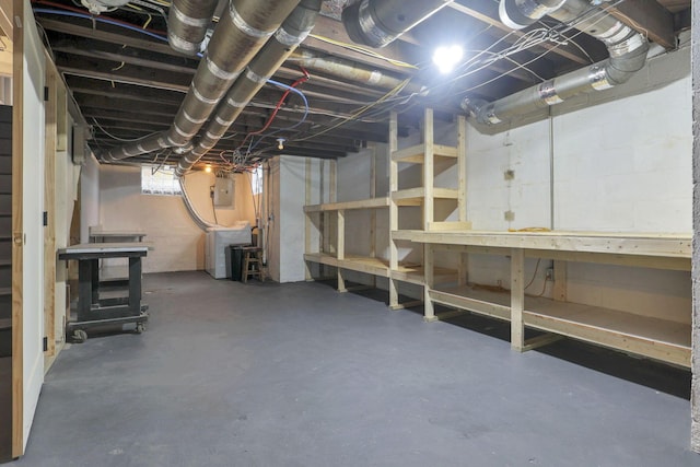 603 S James Rd, Columbus, OH 43213 - below grade area with electric panel and stairway