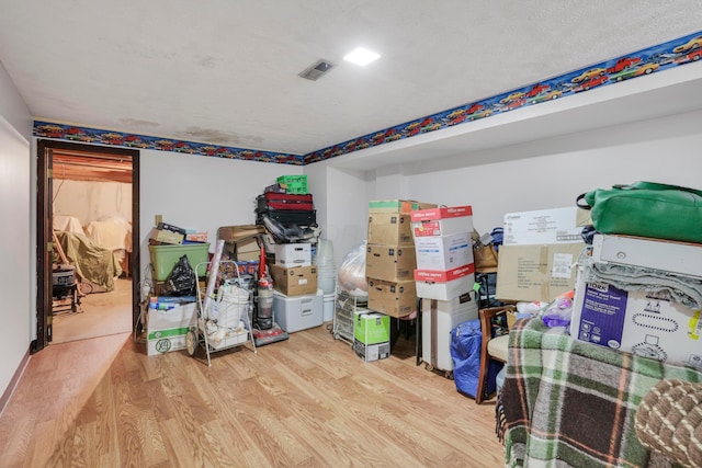 view of storage area