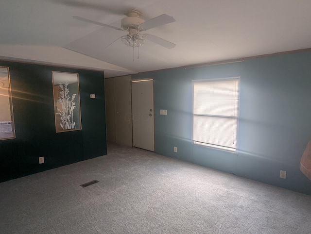 200 Ann St, New Straitsville, OH 43766 - unfurnished room featuring carpet, ceiling fan, and lofted ceiling