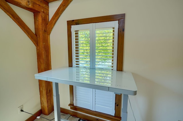 view of unfurnished dining area