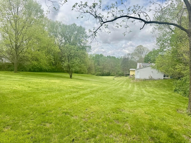 5229 Bean Oller Rd, Delaware, OH 43015 - view of grassy yard featuring a view of trees