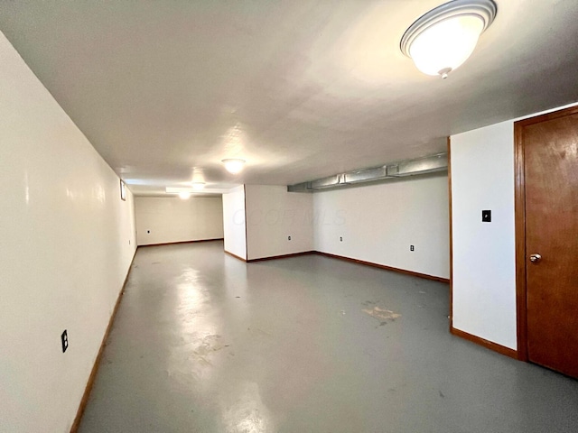 finished below grade area with baseboards