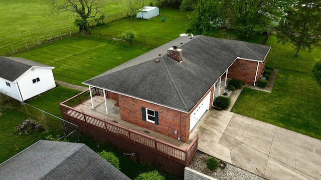 birds eye view of property