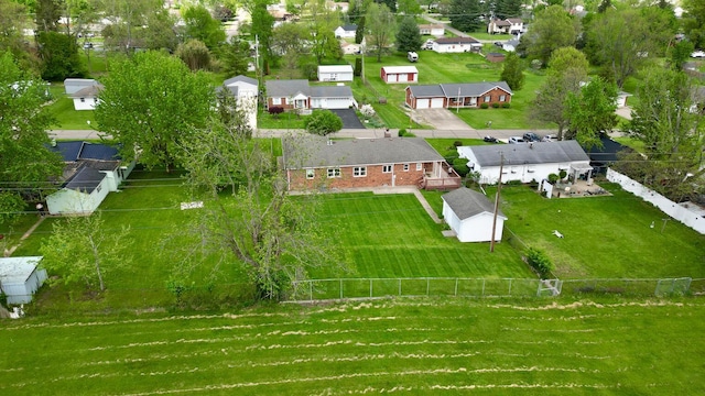 drone / aerial view with a residential view