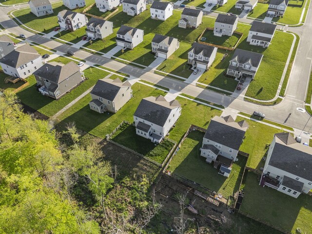 aerial view with a residential view
