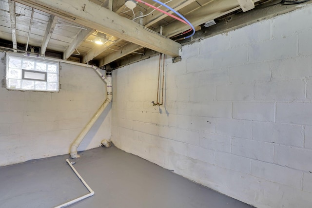 view of basement