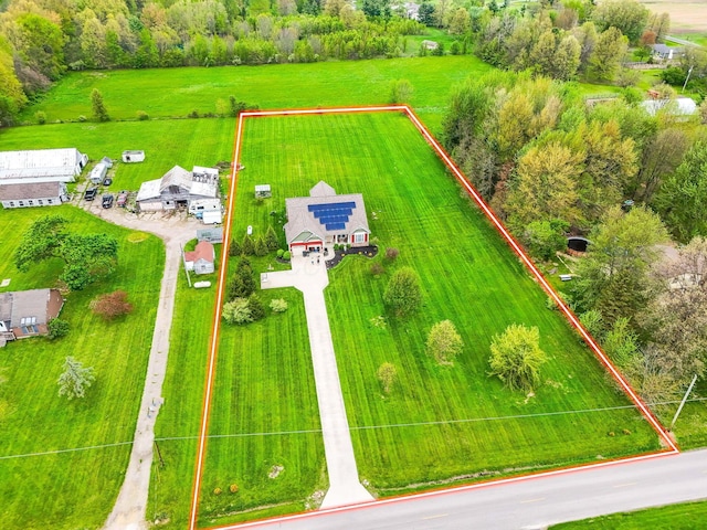 bird's eye view featuring a rural view