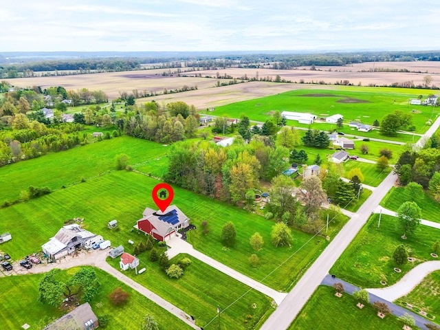 bird's eye view with a rural view