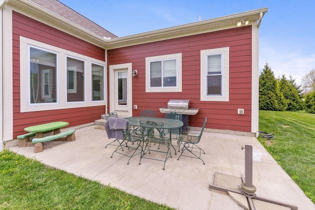 view of patio featuring grilling area