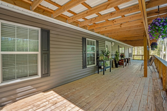 24796 E Fork Rd, Laurelville, OH 43135 - view of wooden deck