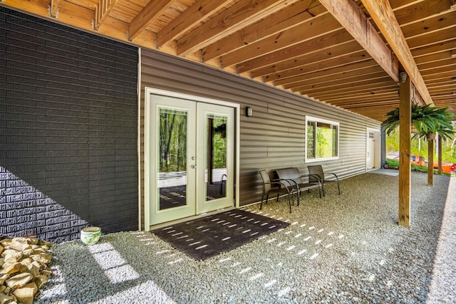 24796 E Fork Rd, Laurelville, OH 43135 - view of patio featuring french doors