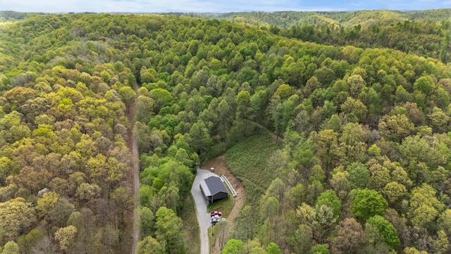 24796 E Fork Rd, Laurelville, OH 43135 - birds eye view of property with a wooded view