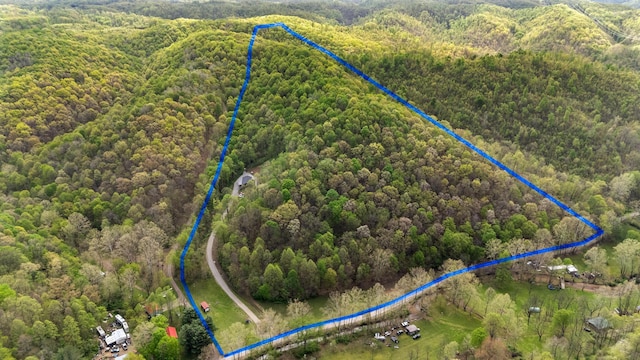 24796 E Fork Rd, Laurelville, OH 43135 - birds eye view of property with a wooded view
