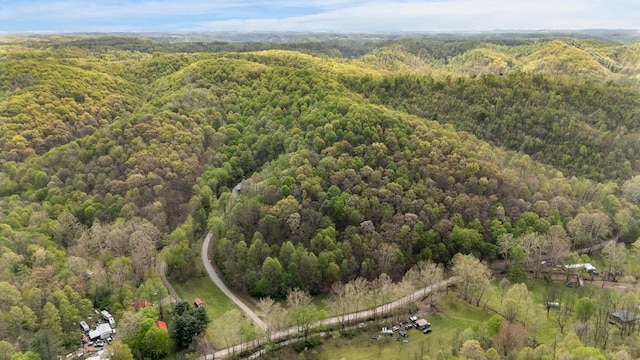 24796 E Fork Rd, Laurelville, OH 43135 - birds eye view of property featuring a wooded view